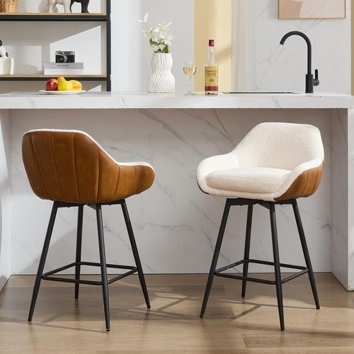 Swivel bar stools boucle - swivel,