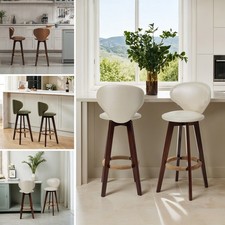 Bar Stools Set of 2 Pu Leather