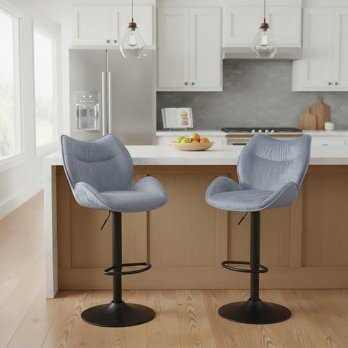 2pcs velvet bar stools chairs - 2pcs,