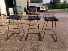 Black Wire Bar Stools with