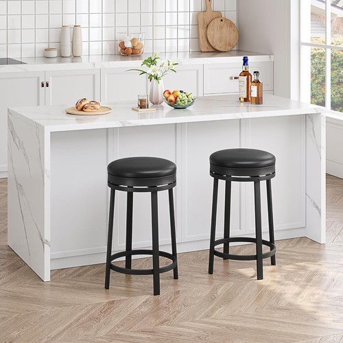 Swivel breakfast bar stools - 2x,