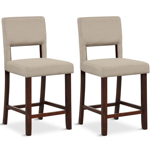 Beige bar stools set 2 - bar,